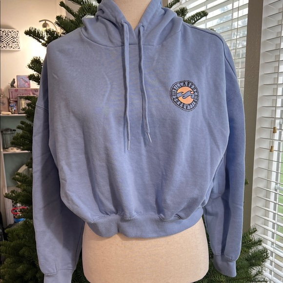 Billabong Light Blue Hoodie with Logo Patch - Picture 1 of 5